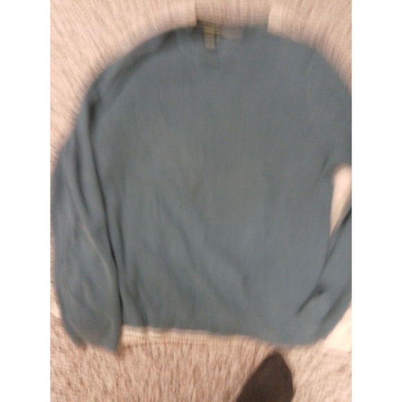 Lot Of 2 Eddie Bauer Sweaters Men Large Pullover Heavy Outdoor Warm Cream Blue - Picture 5 of 13